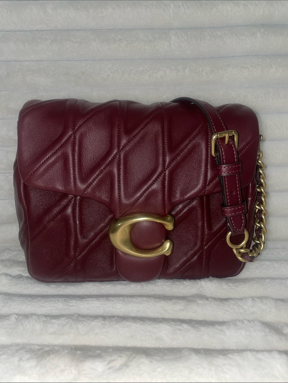 NWOT Coach Times Square Tabby in Merlot